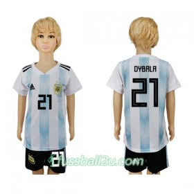 Günstige Fußballtrikots Argentinien Dybala 21 Kinder Heimtrikot WM 2018